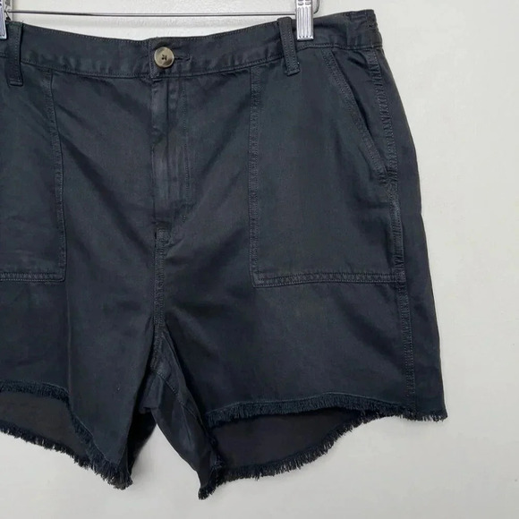 Aerie Womens  XL Utility Shorts Pockets Fray Hem In Smocked Grey - Picture 4 of 12